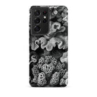 Hexacoralla Six Rayed Star Corals Ernst Haeckel Samsung Case, Galaxy S21 Ultra / Matte, Smartphone Black White Coral Pattern Case