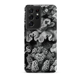 Hexacoralla Six-rayed Star Corals - Ernst Haeckel Samsung Case, Galaxy S21 Ultra / Matte, Smartphone Black White Coral Pattern Case