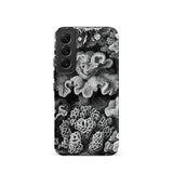 Hexacoralla Six-rayed Star Corals - Ernst Haeckel Samsung Case, Galaxy S22 / Matte, Black White Phone Case Detailed Coral Reef Design