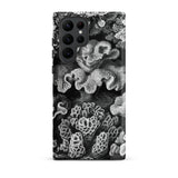 Hexacoralla Six-rayed Star Corals - Ernst Haeckel Samsung Case, Galaxy S22 Ultra / Matte, Black White Patterned Phone Case Intricate