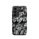 Hexacoralla Six Rayed Star Corals Ernst Haeckel Samsung Case, Galaxy S23 / Matte, Black Phone Case Textured White Coral Pattern