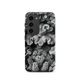 Hexacoralla Six-rayed Star Corals - Ernst Haeckel Samsung Case, Galaxy S23 / Matte, Black Phone Case Textured White Coral Pattern