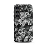 Hexacoralla Six-rayed Star Corals - Ernst Haeckel Samsung Case, Galaxy S24 Plus / Matte, Monochrome Phone Case Textured Coral-like Pattern