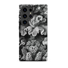 Hexacoralla Six Rayed Star Corals Ernst Haeckel Samsung Case, Galaxy S24 Ultra / Matte, Smartphone Case Black White Textured Abstract Coral