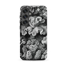 Hexacoralla Six Rayed Star Corals Ernst Haeckel Samsung Case, Galaxy S25 Plus / Matte, Black White Phone Case Coral Pattern