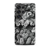 Hexacoralla Six-rayed Star Corals - Ernst Haeckel Samsung Case, Galaxy S25 Ultra / Matte, Black White Patterned Phone Case Coral-like