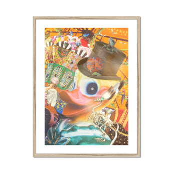 Hey Good Looking - Surreal Carnival Collage Art Print, Framed Surreal Duck Art