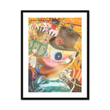 Hey Good Looking - Surreal Carnival Collage Art Print, Framed Surreal Duck Portrait