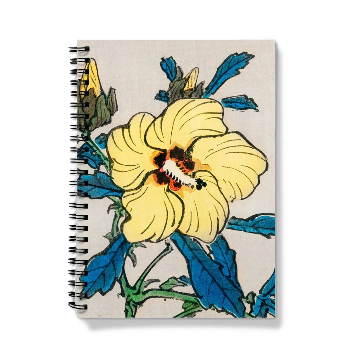 Hibiscus By Kōno Bairei Notebook - A5 / Graph - Notebooks & Notepads - Aesthetic Art