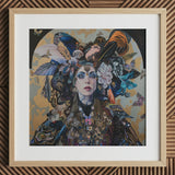 De Hierophant - Surrealistische Tarot Kunstdruk, 12x12’’ / 31x31cm / Natuurlijke Lijst / 2’’ Passe-partout, Posters Prints & Visuele Kunstwerken, Toby Leon