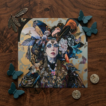 The Hierophant - Surreal Tarot Art Print / Canvas Vibrant Intricately Detailed Art Print Woman Adorned Elaborate Surreal Tarot Art, Tarot,