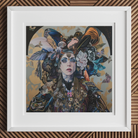 The Hierophant - Surreal Tarot Art Print, Framed Artwork Fantastical Portrait Elaborate Headdress Ornate