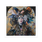 The Hierophant - Surreal Tarot Art Print, Ornately Adorned Figure Elaborate Headdress Birds Flowers Fantastical