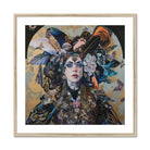 The Hierophant - Surreal Tarot Art Print, Surreal Portrait Ornate Headdress Adorned Birds Flowers Mystical