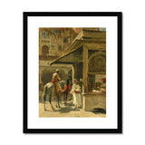 Hindu Merchants - Edwin Lord Weeks Art Print, Framed Painting Middle Eastern Marketplace