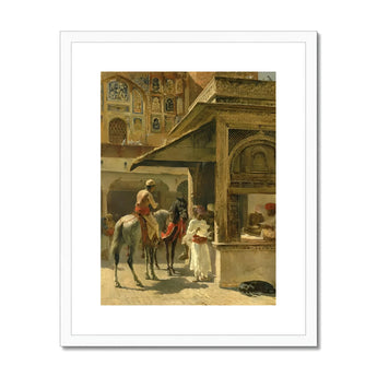 Hindu Merchants - Edwin Lord Weeks Art Print, Orientalist Street Scene