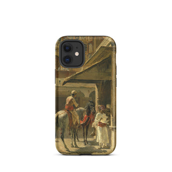 Hindu Merchants - Edwin Lord Weeks Phone Case Iphone 12 Mini / Matte Phone Case Painting Men Horses Oriental Edwin Lord Weeks, Hindu
