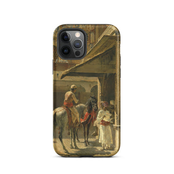 Hindu Merchants - Edwin Lord Weeks Phone Case Iphone 12 Pro / Matte Phone Case Orientalist Painting Edwin Lord Weeks, Hindu Merchants, Weeks