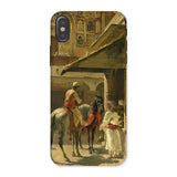 Hindu Merchants - Edwin Lord Weeks Phone Case Iphone x / Matte Phone Case Classical Painting Horsemen Figures Middle Eastern Edwin Lord