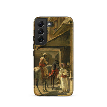 Hindu Merchants - Edwin Lord Weeks Phone Case Samsung Galaxy S22 / Matte Phone Case Detailed Vintage-style Painting Two Figures Horses