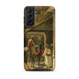 Hindu Merchants - Edwin Lord Weeks Samsung Case, Galaxy S21 Plus / Matte, Phone Case Historical Painting People Horses Archway