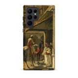 Hindu Merchants - Edwin Lord Weeks Samsung Case, Galaxy S22 Ultra / Matte, Smartphone Case Classical Painting Outdoor Scene People Horses