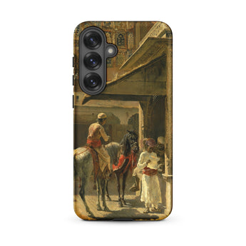 Hindu Merchants - Edwin Lord Weeks Samsung Case, Galaxy S25 Plus / Matte, Smartphone Case Classical Painting Outdoor Scene People Horses
