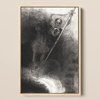 And His Name that Sat on Him was Death - Stampa d'arte di Odilon Redon / Tela, 12x17’’ / A3 / Cornice naturale, Poster Stampe & Arte visiva,