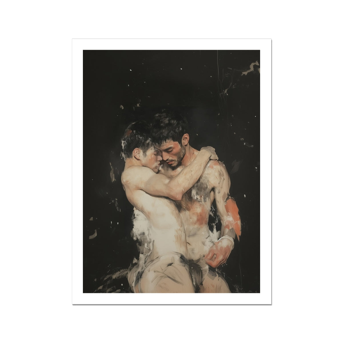Hold Tight Ancient Gay Fantasy Art Print, 18x24’’ / 46x61cm / Unframed, Male Figures