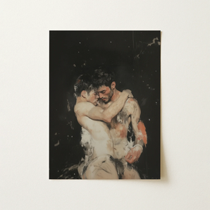 Hold Tight - Ancient Gay Fantasy Art Print / Canvas, 12x16’’ / 31x41cm / Unframed / no Border, Posters Prints & Visual Artwork, Toby Leon