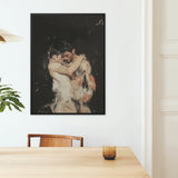 Hold Tight - Ancient Homoerotic Fantasy Framed Canvas, Framed Painting Men