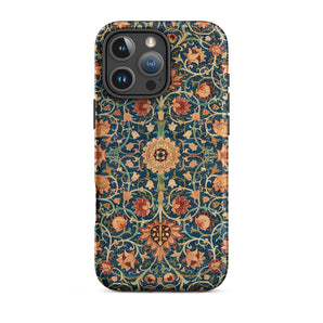 Holland Park Carpet - William Morris Iphone Case, 16 Pro Max / Matte, Floral Patterned Phone Case