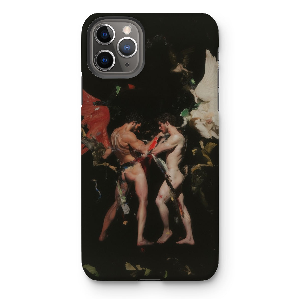 Holy Hell - Neoclassical Gay Mythology Iphone Case, 11 Pro Max / Matte, Phone Case Painting Two Nude Men