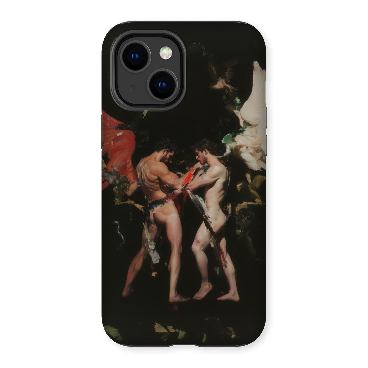 Holy Hell - Neoclassical Gay Mythology Iphone Case, 14 Plus / Matte, Black Iphone Case Painting