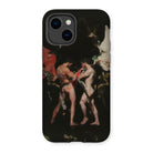 Holy Hell - Neoclassical Gay Mythology Iphone Case, Black Iphone Case Painting Two Nude Men