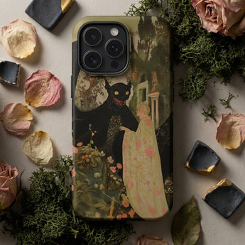 Home Sweet - Creepy Cute Demon Art Phone Case Dark Intricately Illustrated Phone Case Gothic Scene Black Creepy Cute Demon, Hush Falls,