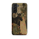 Home Sweet Creepy Cute Demon Art Samsung Case, Galaxy S21 Plus / Matte, Black Smartphone Case Gothic Style Illustration Horned Creature