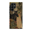 Home Sweet Creepy Cute Demon Art Samsung Case, Galaxy S22 Ultra / Matte, Black Phone Case Whimsical Illustration Horned Creature Robed