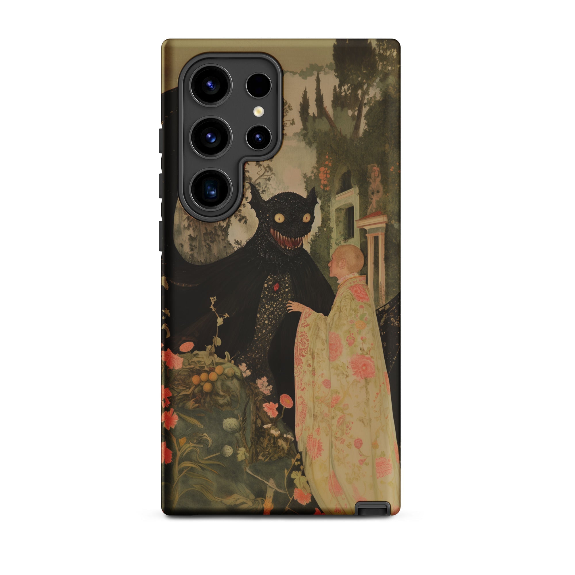 Home Sweet Creepy Cute Demon Art Samsung Case, Galaxy S24 Ultra / Matte, Smartphone Case Dark Mythological Creature Eyes Person Robe