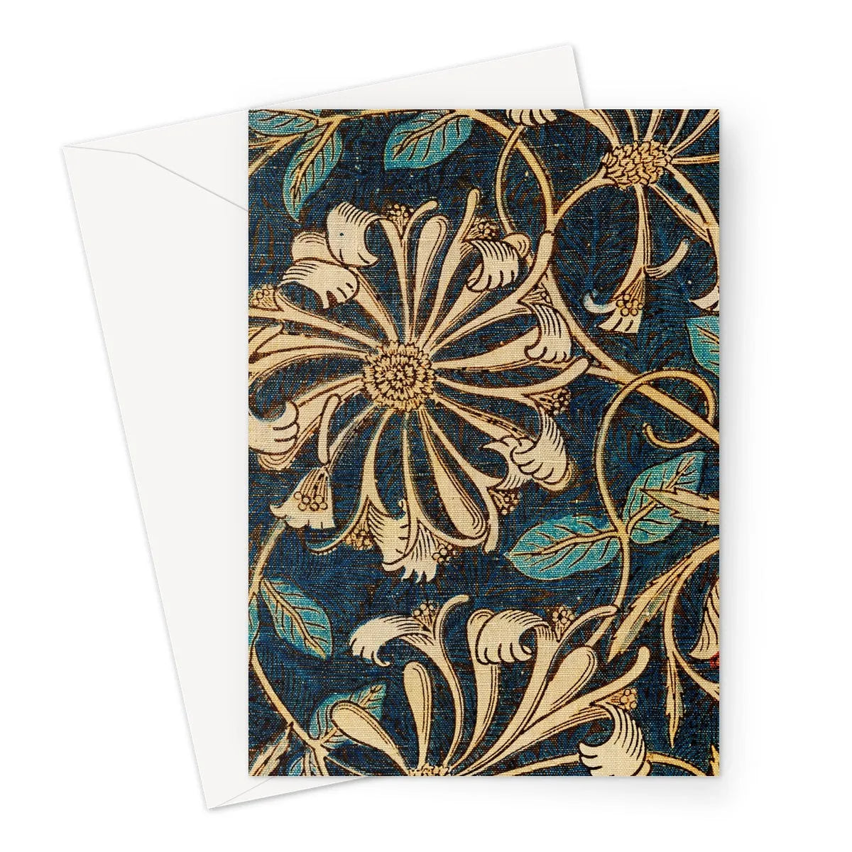 Honeysuckle 3 - William Morris Floral Art Greeting Card - A5 Portrait / 1 Card - Greeting & Note Cards - Aesthetic Art