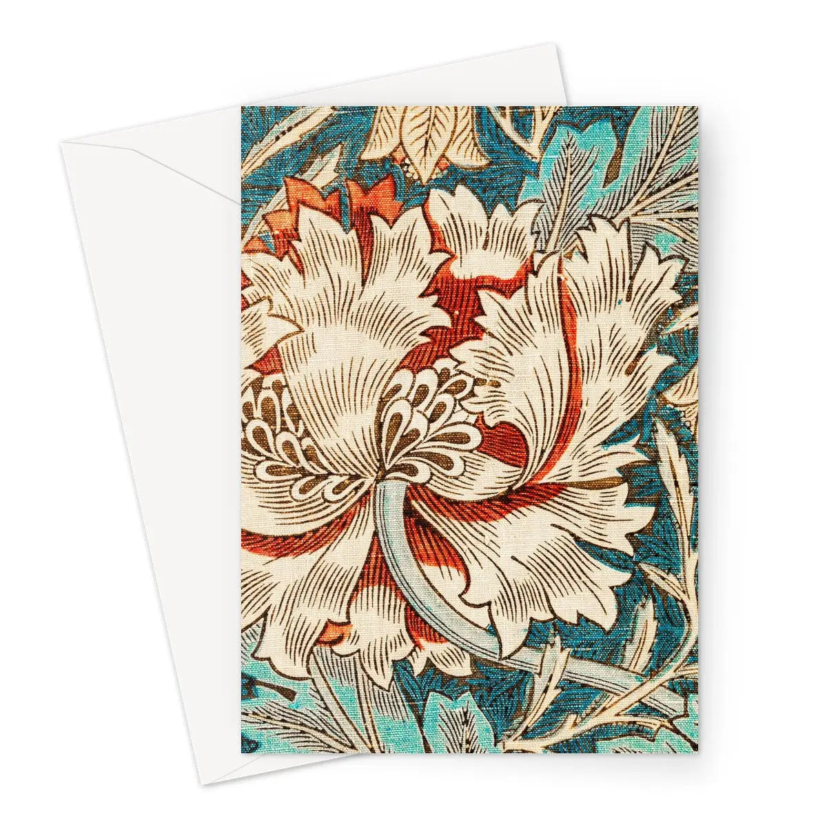 Honeysuckle Too - William Morris Arts & Crafts Greeting Card - A5 Portrait / 1 Card - Greeting & Note Cards - Aesthetic