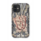 Honeysuckle - William Morris Floral Art Iphone Case, 12 Mini / Matte, Ornate Floral-patterned Phone Case Prominent Central Tulip Design