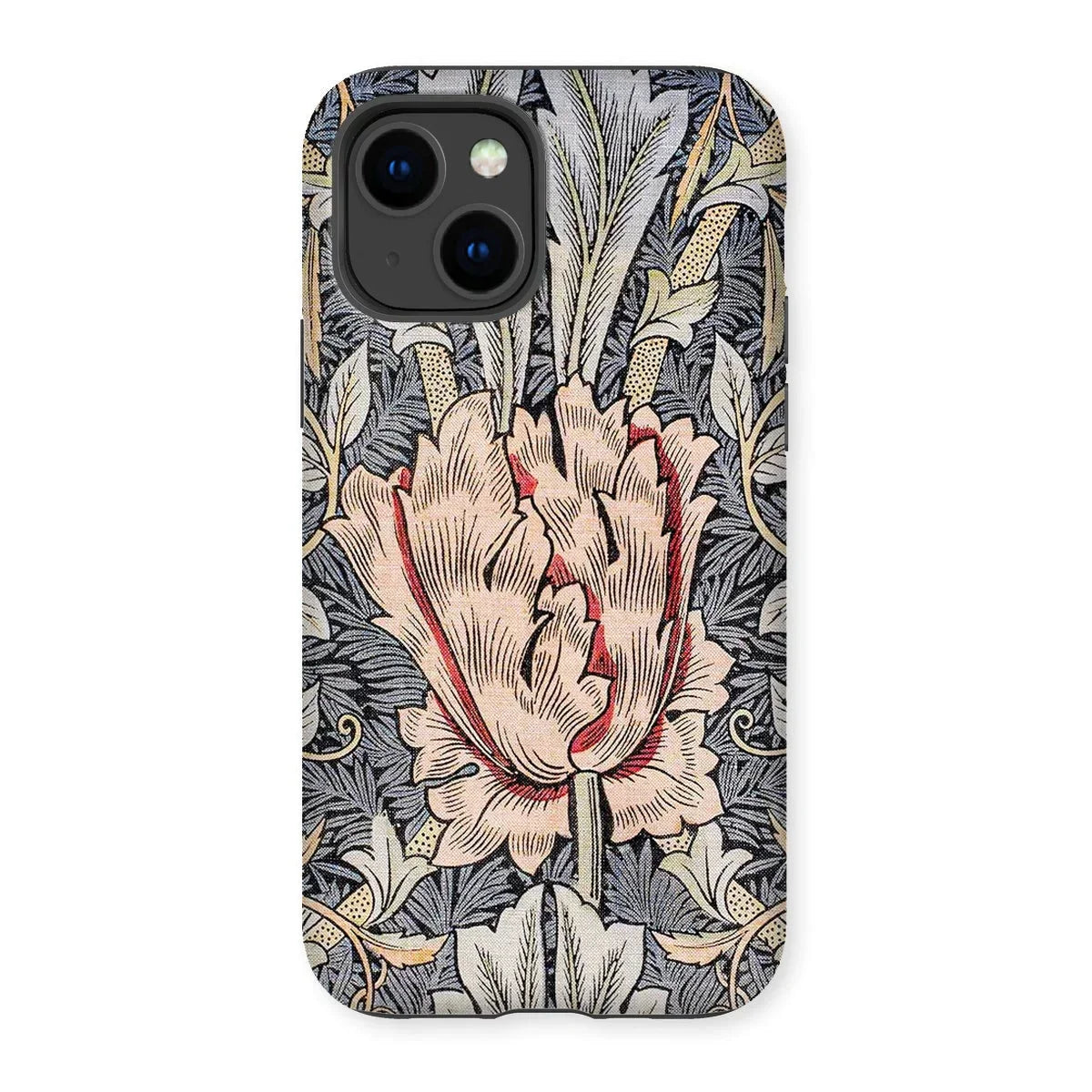 Honeysuckle - William Morris Floral Art Iphone Case, 14 / Matte, Floral-patterned Phone Case Prominent Central Tulip Design