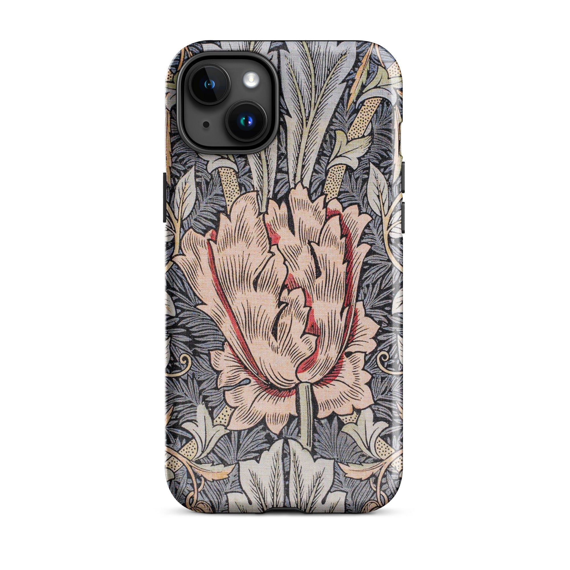 Honeysuckle - William Morris Floral Art Iphone Case, 15 Plus / Matte, Floral Patterned Phone Case