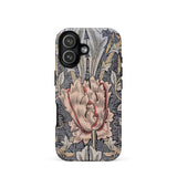 Honeysuckle - William Morris Floral Art Iphone Case 17 / Matte 12 Design Black Background Pink Morris’s Botanical Reverie, Decorative,