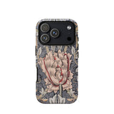 Honeysuckle - William Morris Floral Art Iphone Case 17 Pro / Matte Iphone 12 Pro Max Case Floral Design Black William Morris’s Botanical