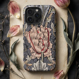Honeysuckle - William Morris Floral Art Iphone Case Phone Case Detailed Floral Design Pink Cream Tulips William Morris’s Botanical Reverie,