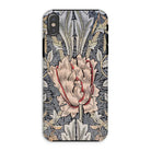 Honeysuckle - William Morris Floral Art Iphone Case, Xs / Matte, Ornate Floral-patterned Phone Case Central Pink Tulip-like Bloom