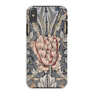 Honeysuckle - William Morris Floral Art Iphone Case, Xs / Matte, Ornate Floral-patterned Phone Case Central Pink Tulip-like Bloom