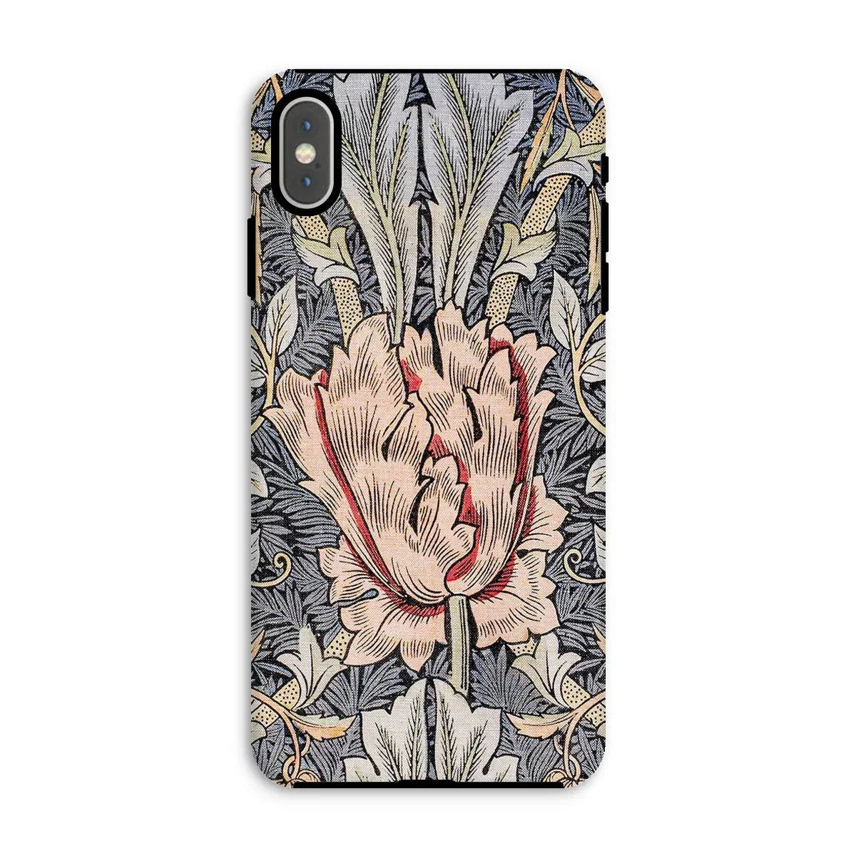Honeysuckle - William Morris Floral Art Iphone Case, Xs Max / Matte, Ornate Floral-patterned Phone Case Prominent Central Bloom